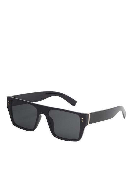 Jack & Jones Men's Sunglasses with Black Plastic Frame and Black Lens 12251481