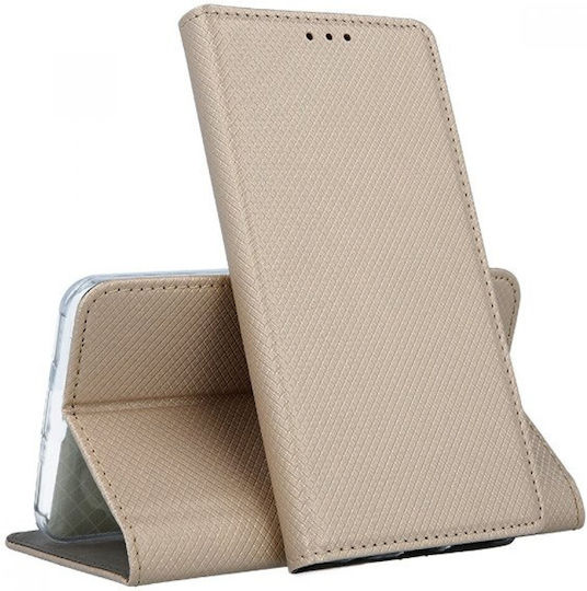 Book Δερματίνης / Σιλικόνης Χρυσό (Redmi Note 11 / 11S 4G)