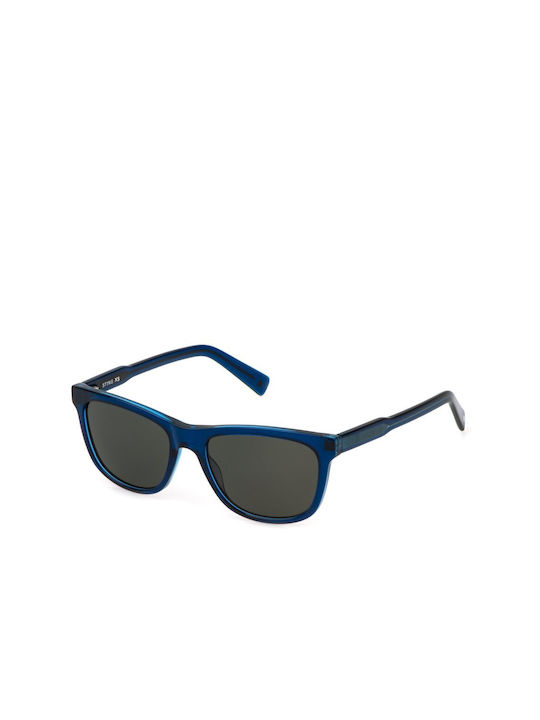 Sting Sunglasses with Blue Plastic Frame and Gray Lens SSJ735 09AD