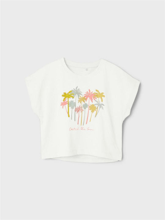 Name It Παιδικό Crop Top Κοντομάνικο Bright White