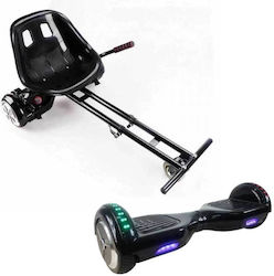 Smart Balance Wheel 6,5" & Smart Balance Wheel Gokart Hoverboard mit 20km/h Max Geschwindigkeit und 20km Reichweite in Schwarz Farbe mit Sitz