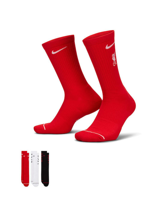 Nike Liverpool Αθλητικές Κάλτσες Πολύχρωμες 3 Ζεύγη
