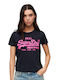 Superdry D2 Ovin Neon Vl Graphic Women's T-shirt Black