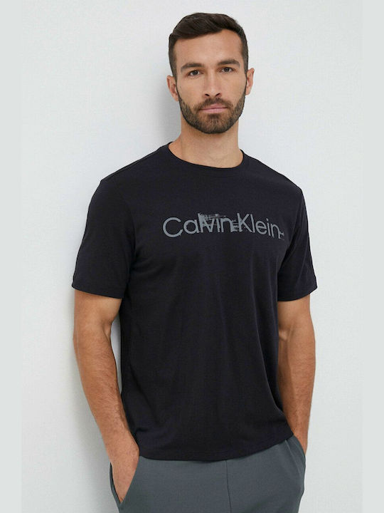 Calvin Klein Bluza Sportivă pentru Bărbați cu Mânecă Scurtă Negru
