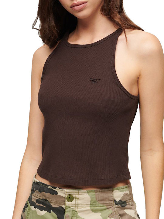 Superdry Women's Athletic Blouse Sleeveless Brown