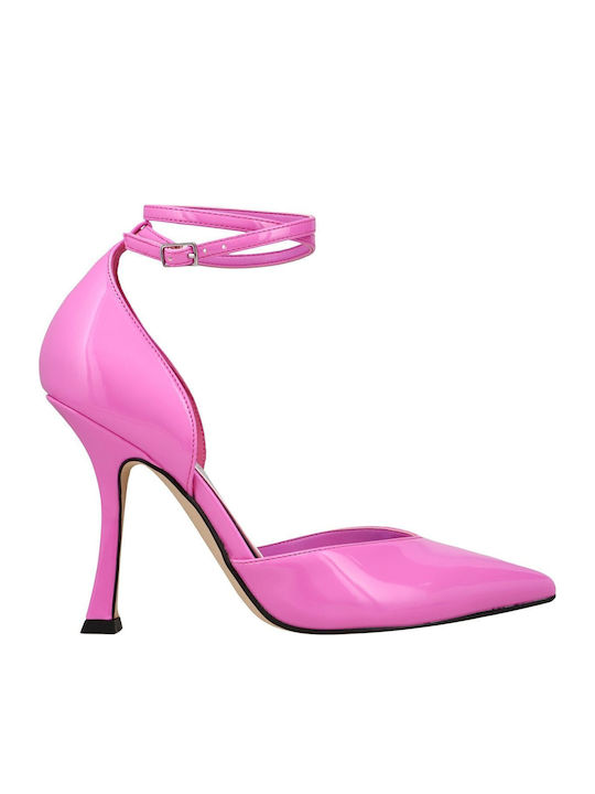 Nine West Frends3 Γόβες με Λουράκι Ροζ