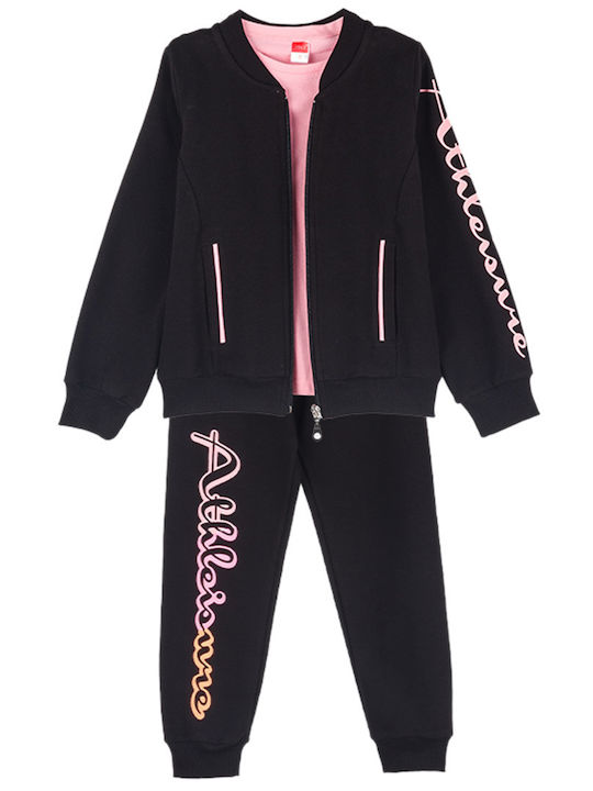 Joyce Kids Sweatpants Set Black 3pcs World
