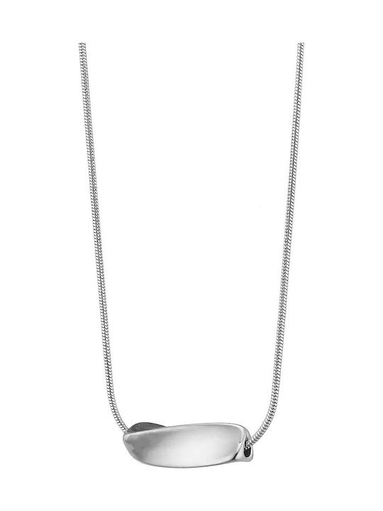 Steel necklace Rectangular necklace