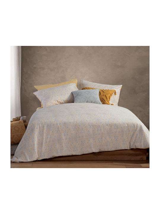 Nef-Nef Homeware Σετ Σεντόνια Διπλά 200x270εκ. Roman Yellow 4τμχ