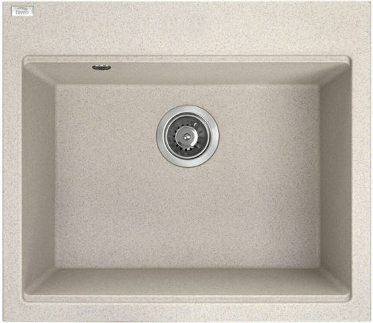 Laveo Drop-In Chiuvetă din Granit Sintetic L57xW50cm Bej