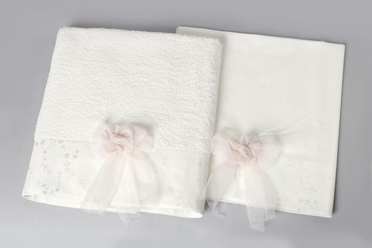 New Life Set Christening Oilcloths Ecru 2 Pieces
