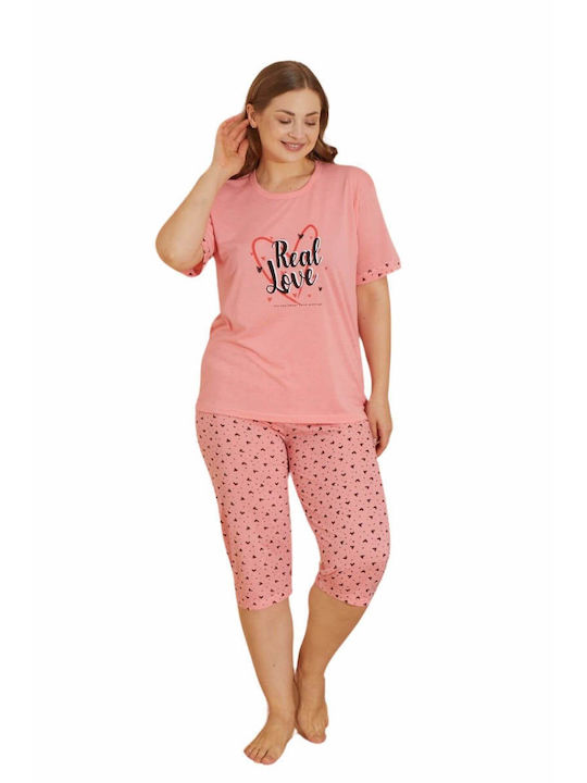 Lindros Set Summer Women's Pajamas Pink