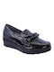 Pitillos Patent Leather Women's Moccasins in Black Color