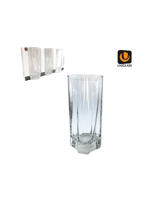 Uniglass Set de Pahare Apă din Sticlă 360ml 2buc