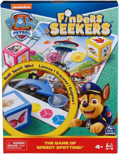 Επιτραπέζιο Παιχνίδι Paw Patrol Finders Seekers για 2-4 Παίκτες 4+ Ετών (EN) Spin Master