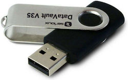 Serioux DataVault V35 8GB USB 2.0 Stick Negru