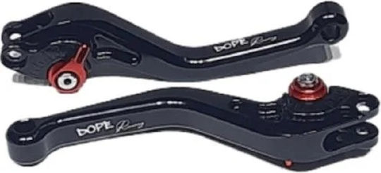 Set of Motorcycle Brake/Clutch Levers Adjustable Black M01401040