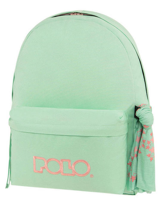 Polo Original Double Scarf School Bag Backpack Junior High-High School in Green color 2024