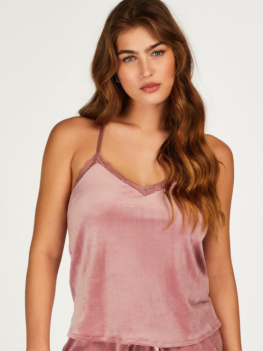 Hunkemöller Winter Women's Velvet Pyjama Top Rose