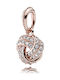 Pandora Charm Cu Pietre Din Aur Roz 14 Carate Cu Zircon