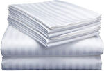 Politishome Hotel Sheet White Queen Size 220x260cm Cotton 1pcs