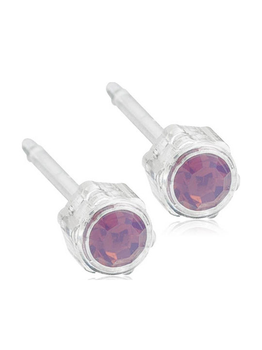 Blomdahl Purple Stud Earrings with Stones Blomdahl Purple Stud Earrings with Stones
