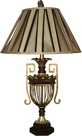 Lampă de masă cu Abajur Bronz și Bază