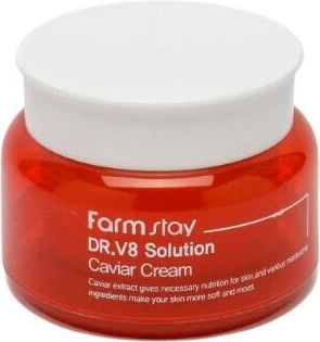 Farm Stay DR.V8 Solution Caviar Ενυδατική & Λευκαντική Κρέμα Προσώπου Ημέρας με Χαβιάρι 100gr