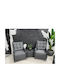 Garden & Outdoor Furniture Sets Living Room Set Pieces Dark Grey with Pillows