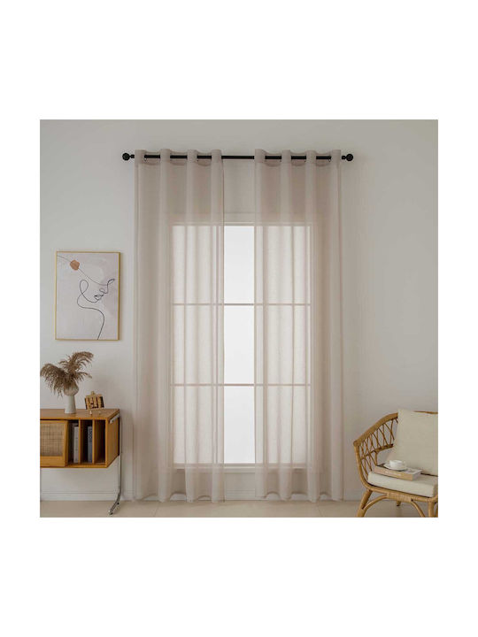 Beauty Home Перде с Копчета Sharp Art 8448 Бежова 140x270см