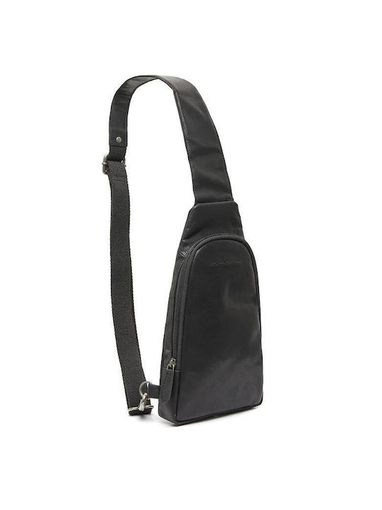 The Chesterfield Brand Leather Sling Bag Brand with Zipper Black