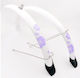 Vkt Kids 20''' Bike Wings With Antirrids White With Purple Flowers