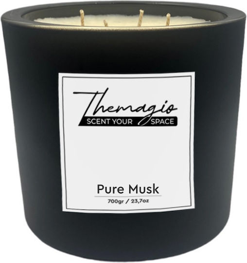 Themagio Soy Pure Musk Parfumat Lumânare parfumată în borcan 700gr 12.3x12cm 77253