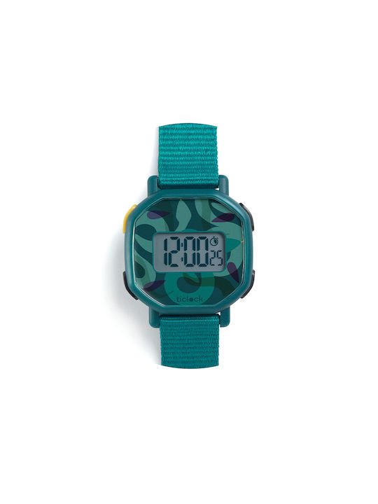 Djeco Kinder Digitaluhr mit Kautschuk/Plastik Armband Grün