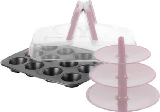 Ibili Formă de Patiserie pentru Cupcakes/Muffins Plastic 37x29buc 1buc