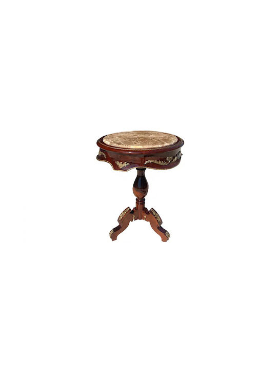 Round Side Table Marble L55xW55xH77cm