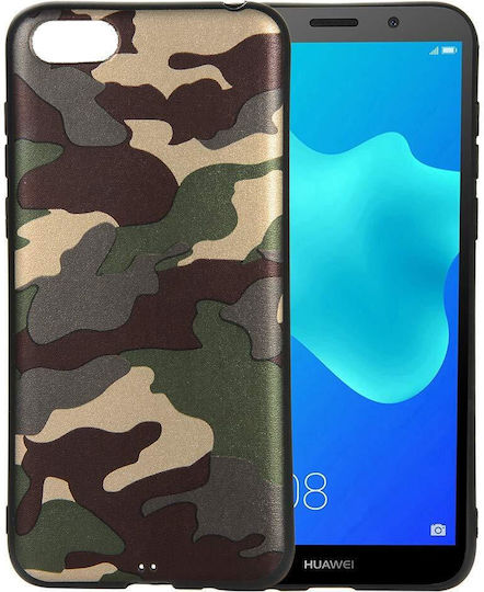 Forcell Umschlag Rückseite Silikon Grün (Huawei Y5 2018 / Honor 7S)