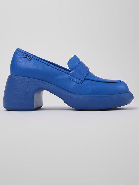 Camper Leather Blue Heels