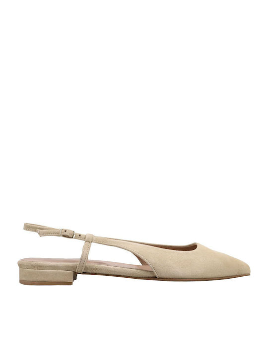 Καλογήρου Suede Γυναικείες Μπαλαρίνες Slingback...
