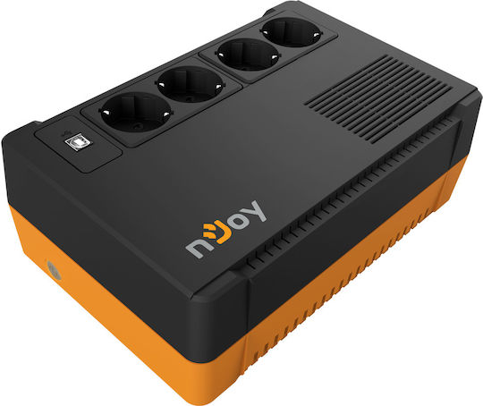 NJOY Soter 600 UPS Line-Interactive 600VA 360W με 4 Schuko Πρίζες