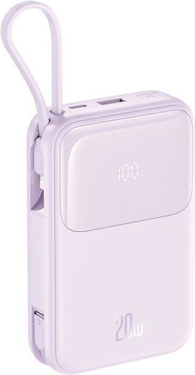 XO PR234 Power Bank 20000mAh mit USB-A Anschluss und USB-C Anschluss Lila