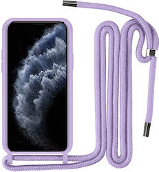 Back Cover Silicone with Strap Lilac (iPhone 14)