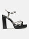 High Heel Sandals With Square Heel Black