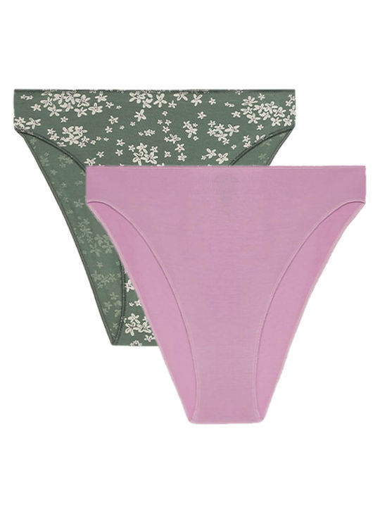 Minerva Modal Fimelle Women's Slip 2Pack Khaki