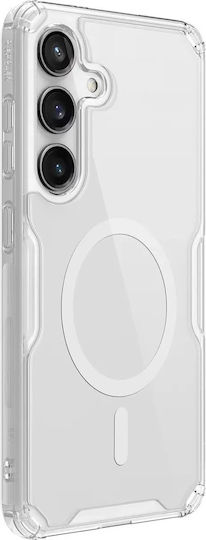 Case Samsung Galaxy S24 5G Nillkin Nature Magnetic Series Silicone Shockproof Compatible with Magsafe Charger Transparent Back TPU