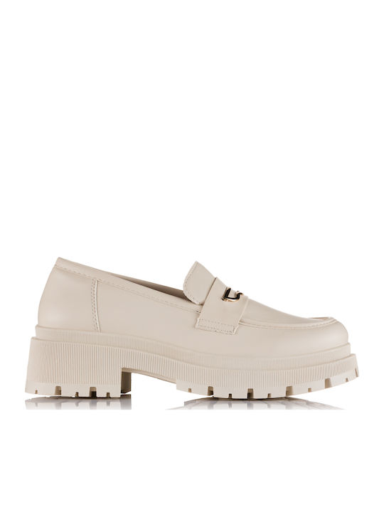 Women's Loafers in Beige Color