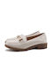 Love4shoes Women's Loafers in Beige Color