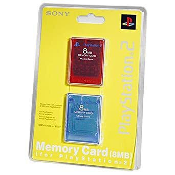 Sony Playstation 2 Speicherkarte 8MB Rot + Blau (neu)