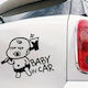 Semn Baby on Board cu Autocolant Negru