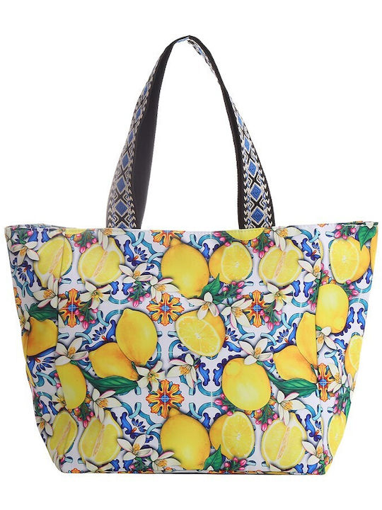 Aquablue Stoff Strandtasche